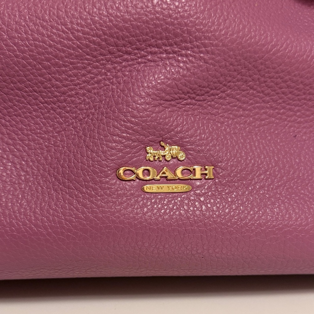 Coach Cherry Charm Magenta Shoulder Bag - Picture 3 of 7